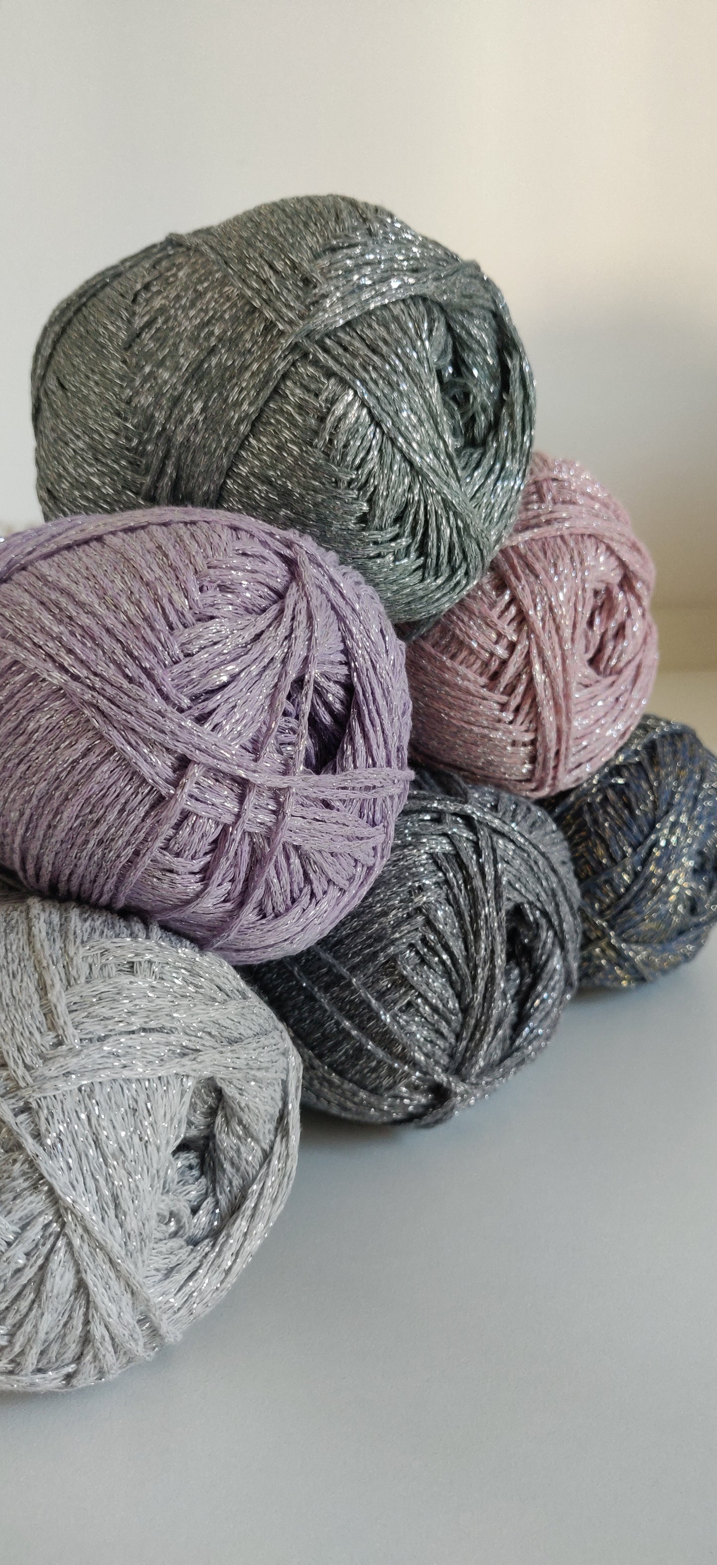Filato 2mm, Cotone e Glitter