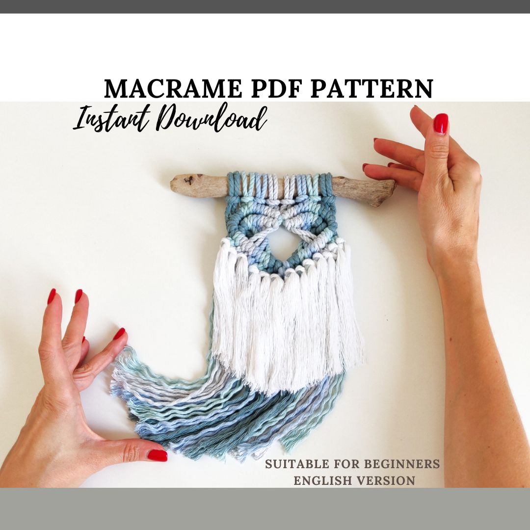 Macrame Heart Pattern - PDF Download - ENGLISH