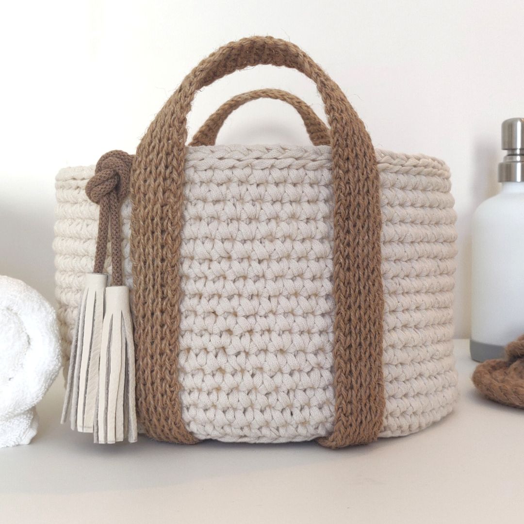 CROCHET PATTERN - Basket - kitchen decor, bathroom decor - ENGLISH