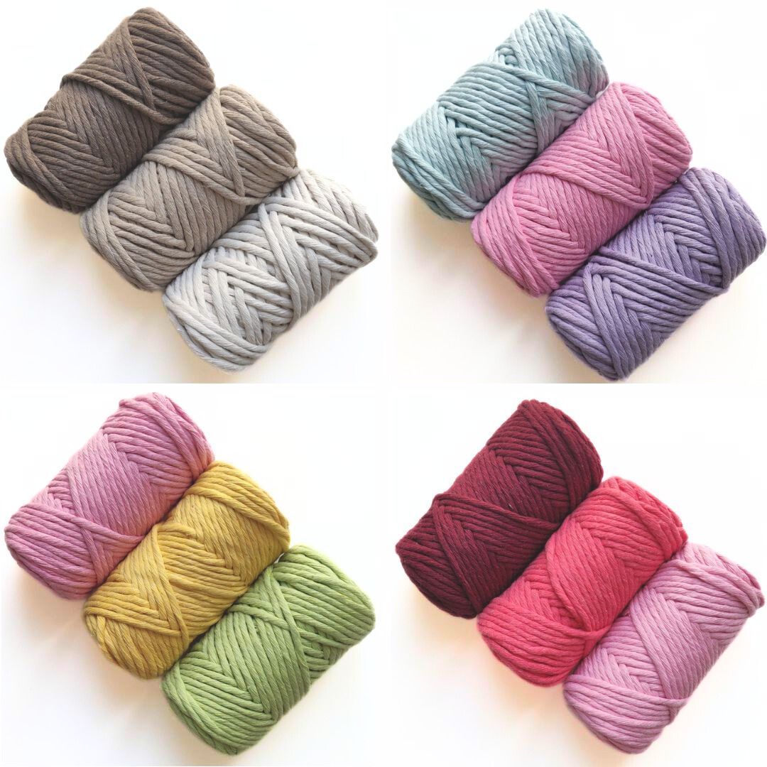 5mm Recycled Cotton Single Twist String – Macrame Spaghetti