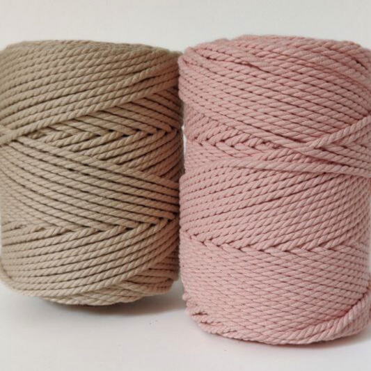 Selected Mega Crafter Bundle - 4mm Twisted Rope in Dusty Rose, Beige