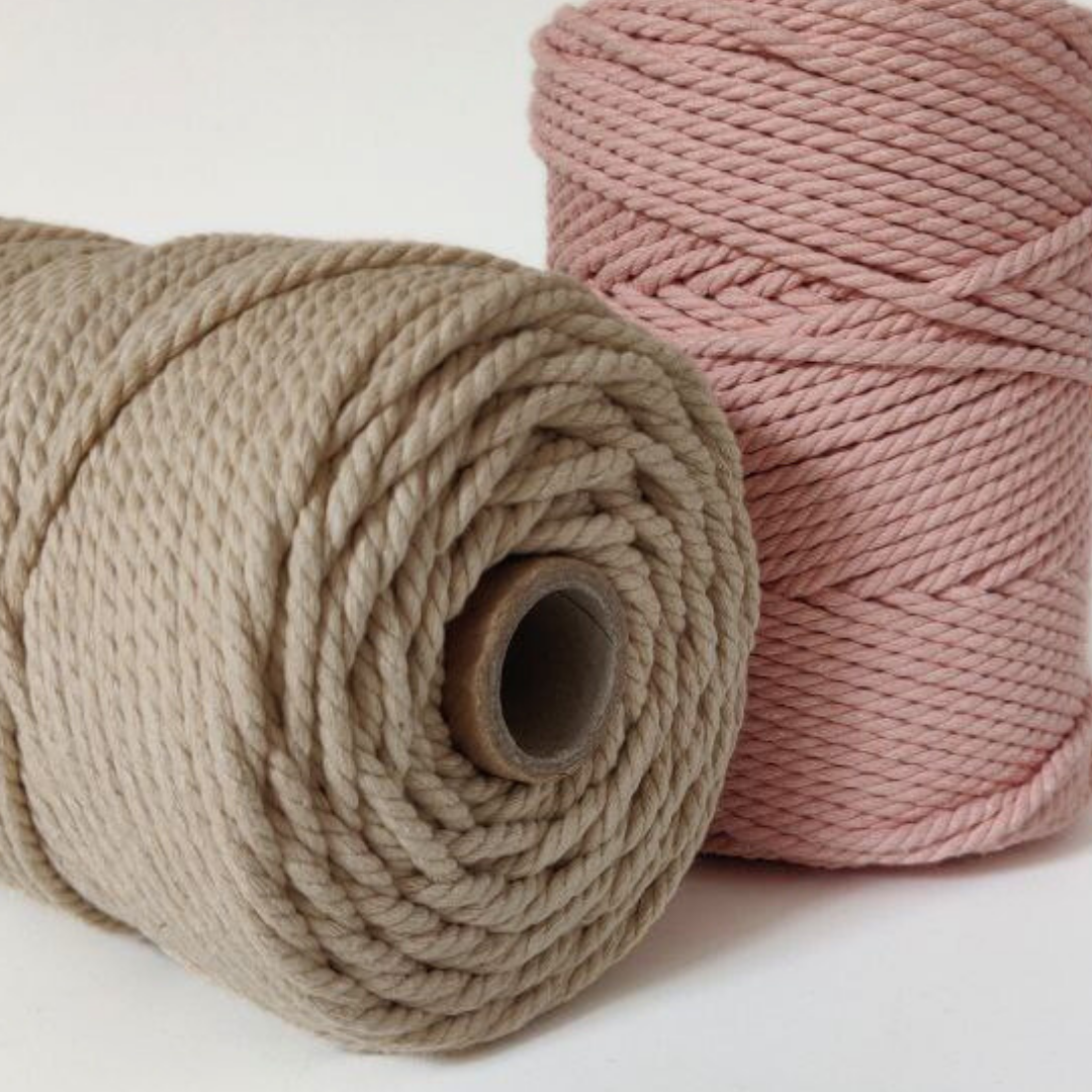 Pacchetto Mega Crafter Selezionato - corda twisted da 4 mm nei colori Rosa polvere, Beige