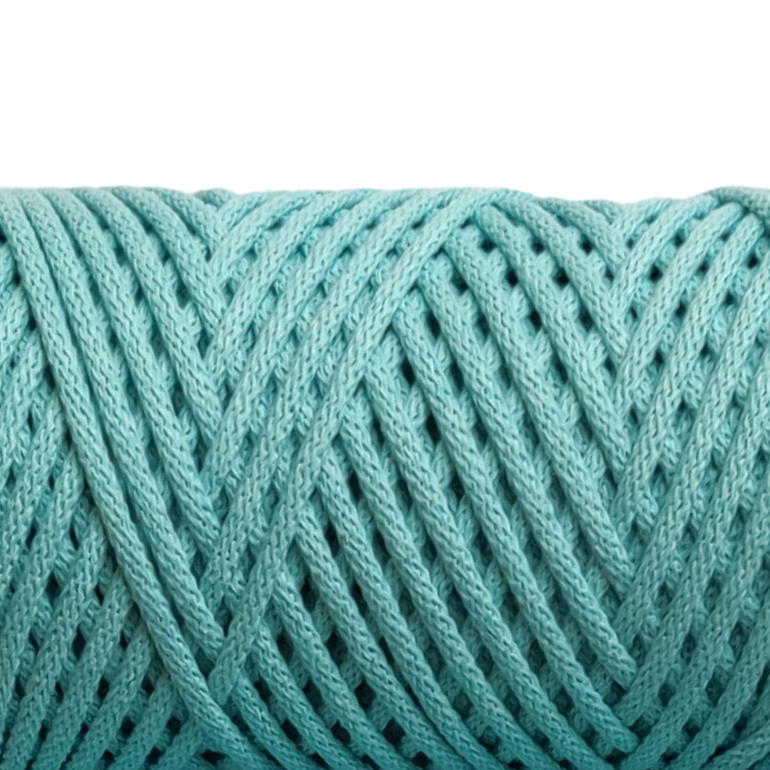corda braided da 4mm colore tiffani menta