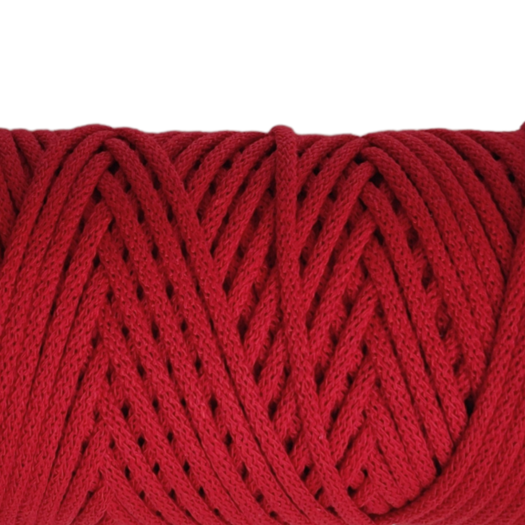 corda braided da 4mm colore rosso