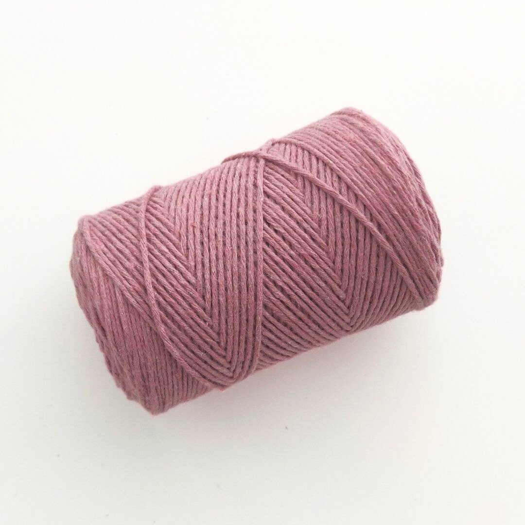 1.5mm corda di cotone in colore rosa polvere