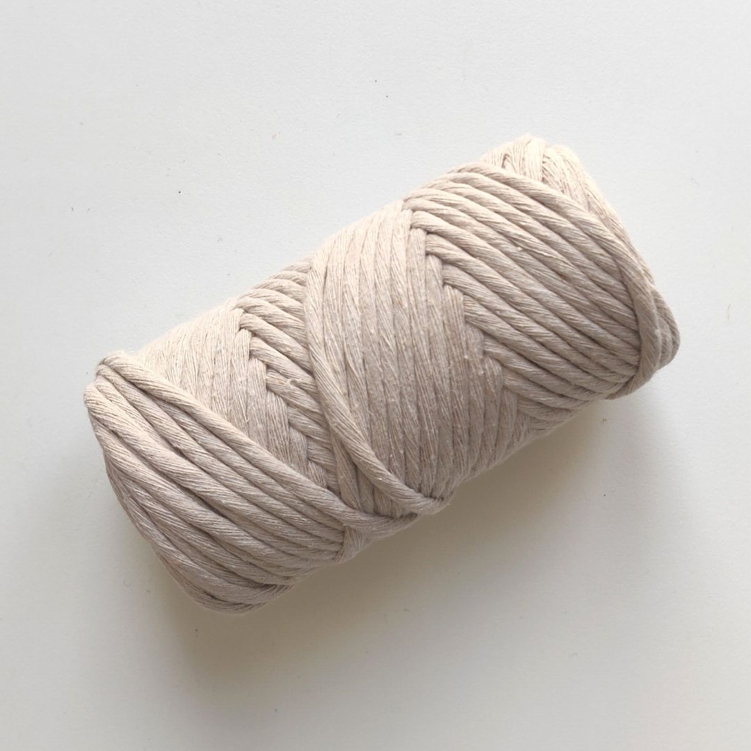 Corda di cotone macramè a torsione singola | 5 mm