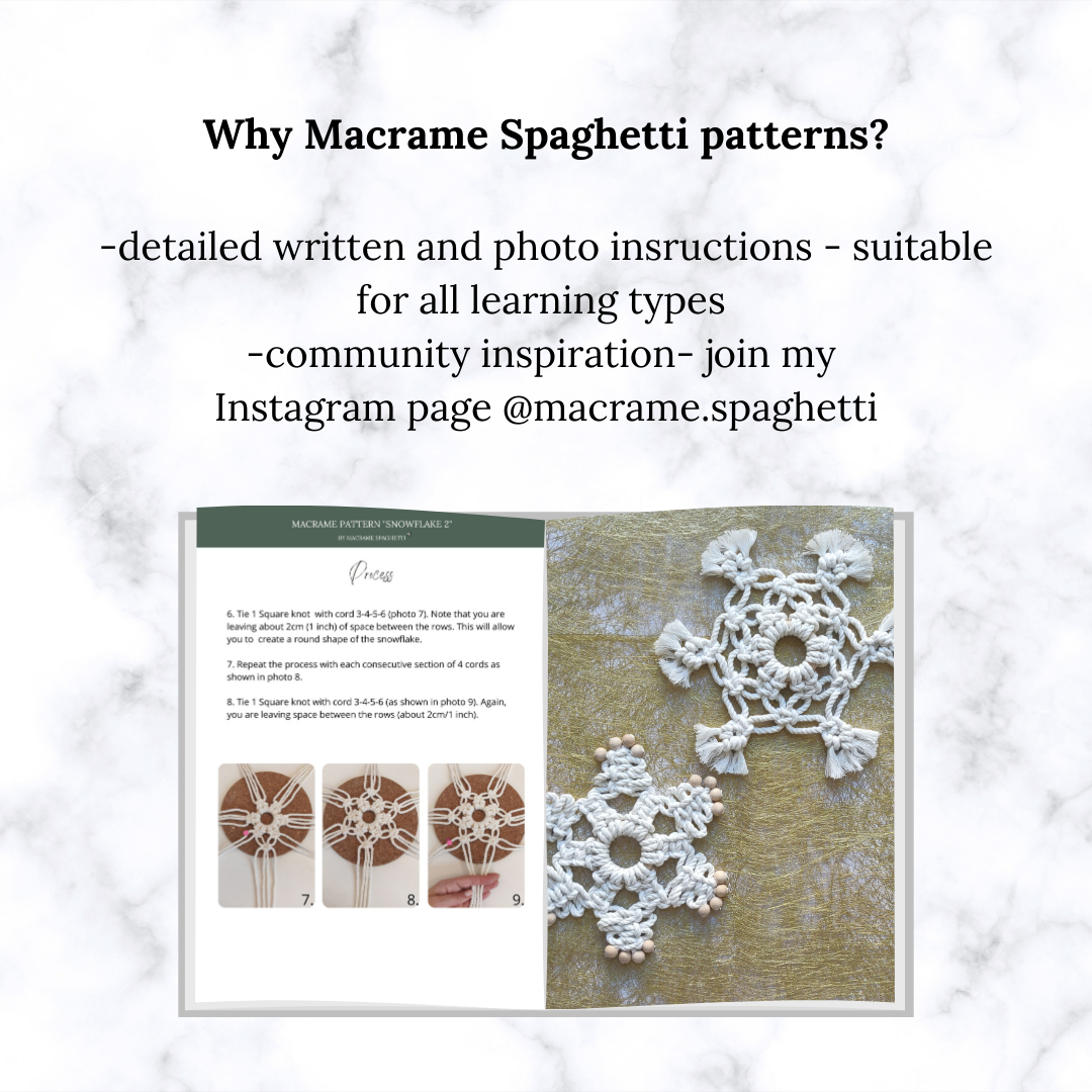 Macrame Pattern BUNDLE Snowflakes - PDF Download - ENGLISH