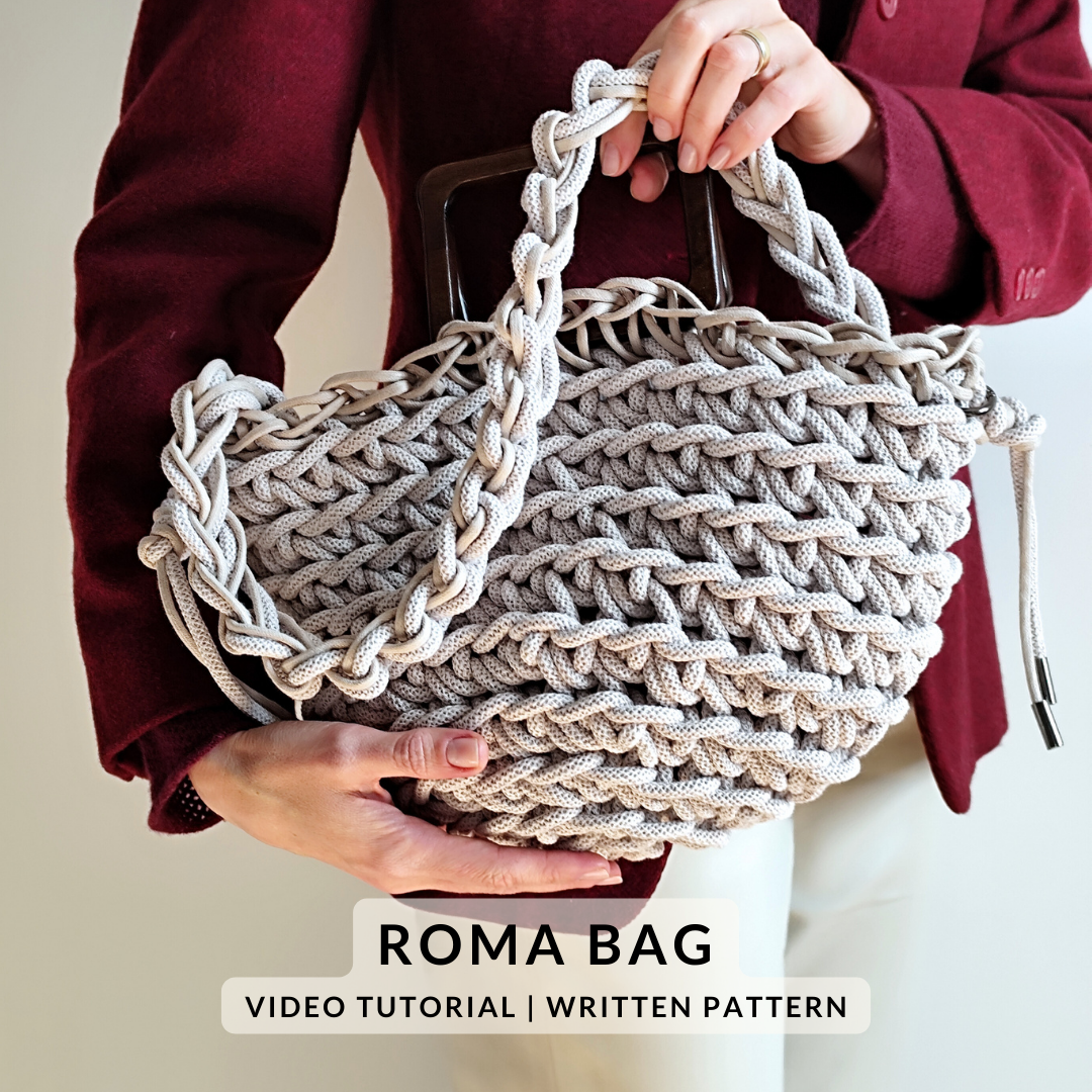 Video Tutorial Bag ROMA Hand Crochet - ENGLISH | ITALIAN