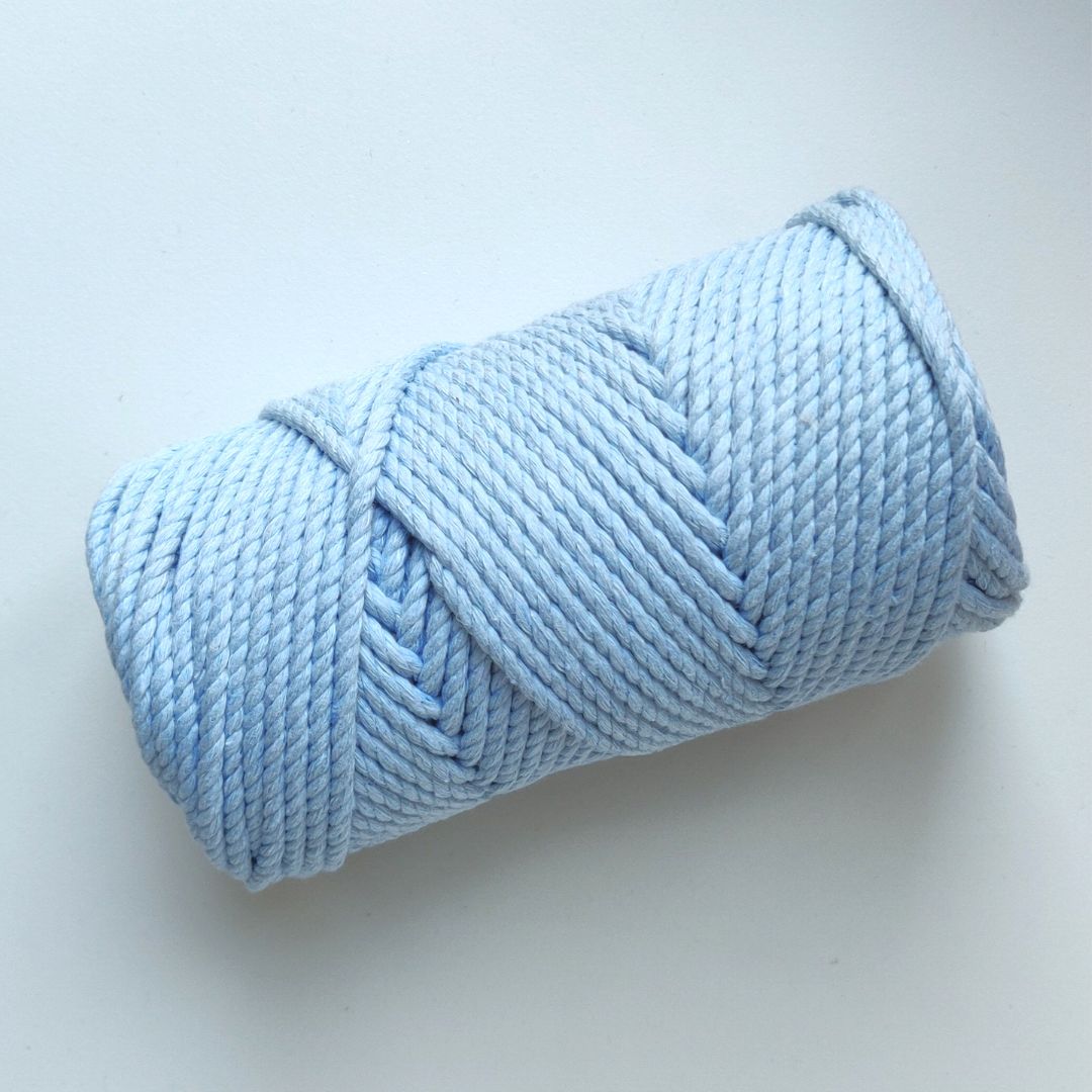 Corde torsadée en coton recyclé de 4 mm
