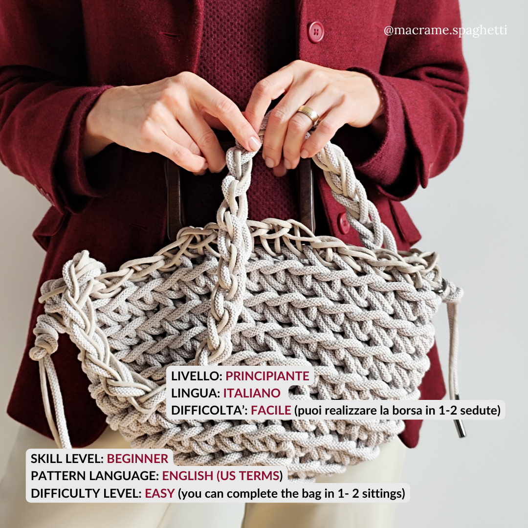 Video Tutorial Bag ROMA Hand Crochet - ENGLISH | ITALIAN