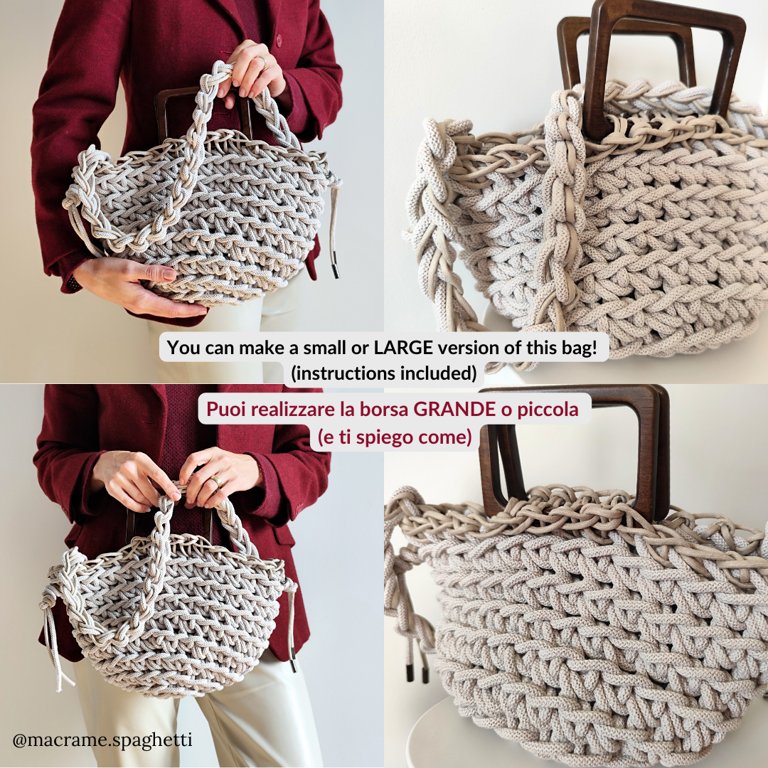 Video Tutorial Bag ROMA Hand Crochet - ENGLISH | ITALIAN