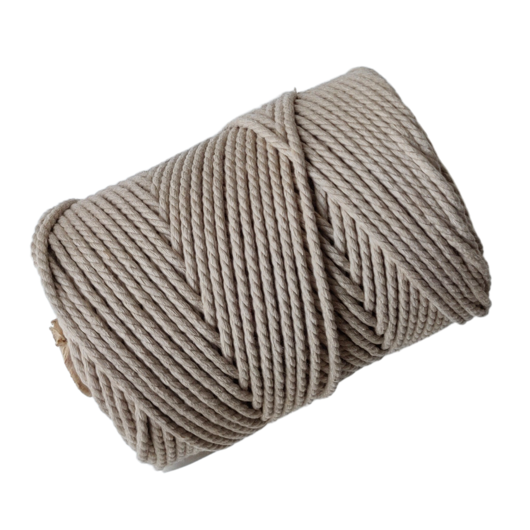 4mm Cotton 3-Ply Twisted Rope | Large Spool