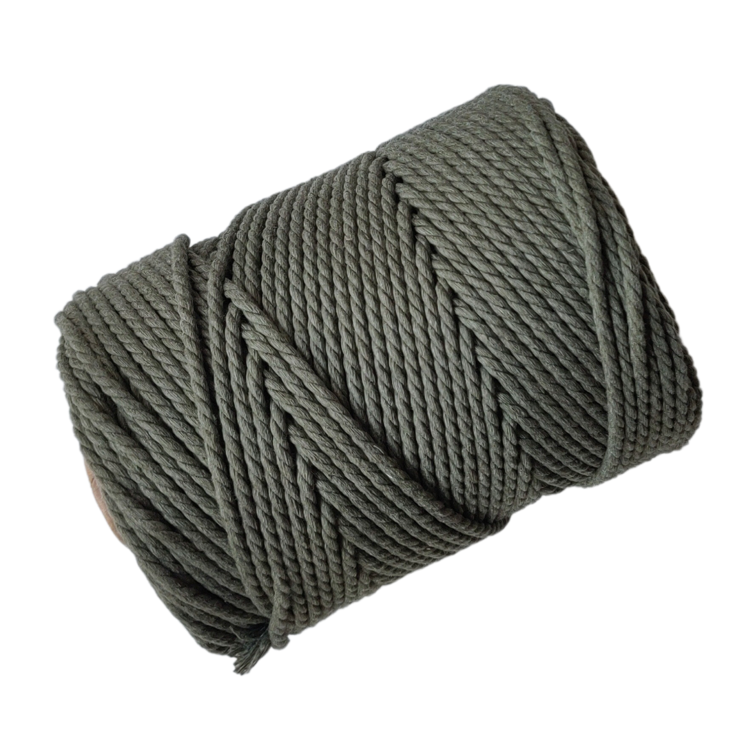 4mm Cotton 3-Ply Twisted Rope | Large Spool