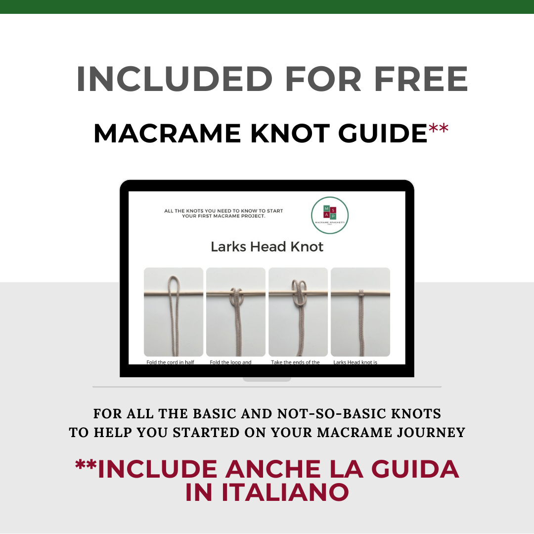 Macrame Pattern - PDF Download - Coaster  ENGLISH | ITALIAN