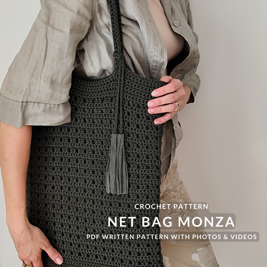 Crochet Net Bag Pattern "Monza" - ENGLISH