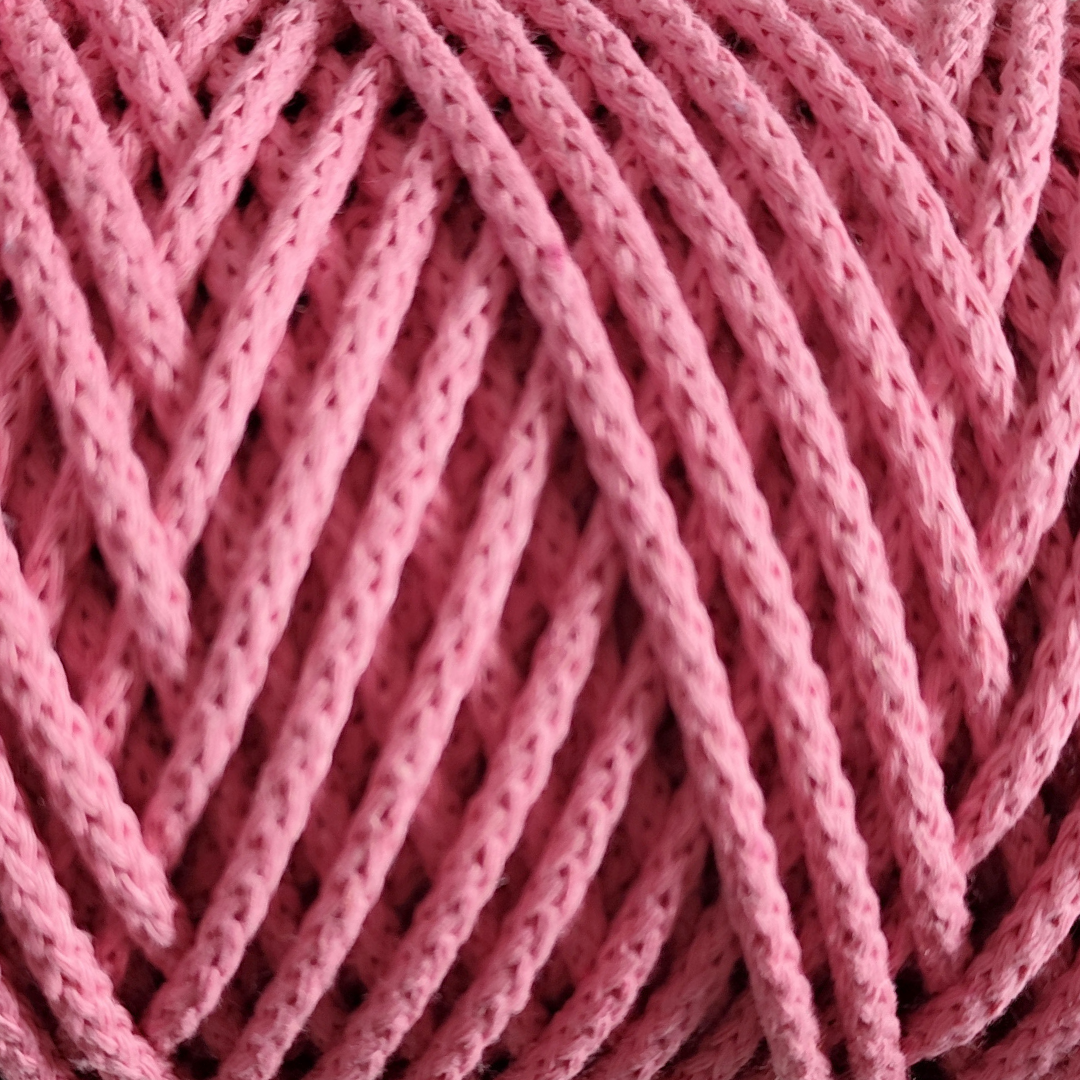 Corda intrecciata 5mm premium colore cuoio - bobina per borse e accessori