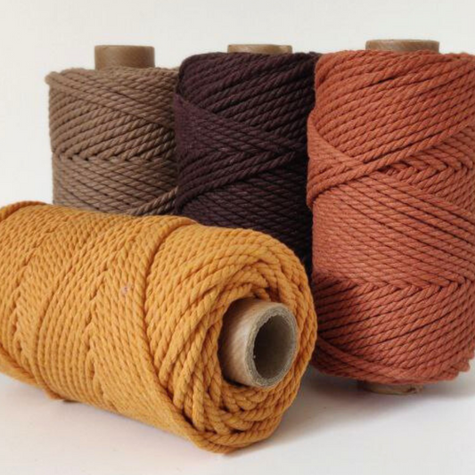 Selected Bundle - 4mm Twisted Rope in Cocoa, Coffee, Cinnamon, Mustard