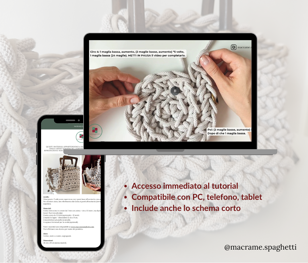 Macrame Spaghetti Borsa Roma kit
