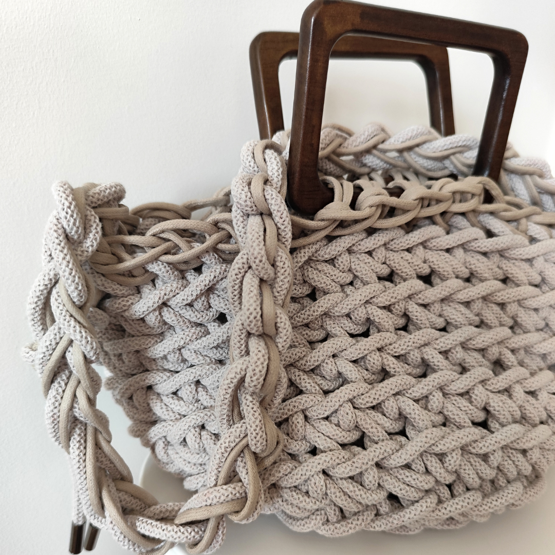 Macrame Spaghetti Kit borsa roma by day color avena