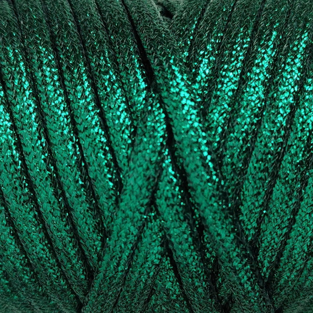 Macrame Spaghetti Corda Galassia 5 mm 50 metri verde smeraldo per macrame e uncinetto