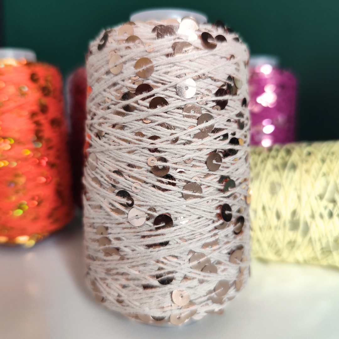 Filato disco diva di Macrame Spaghetti color sorbetto alla pesca