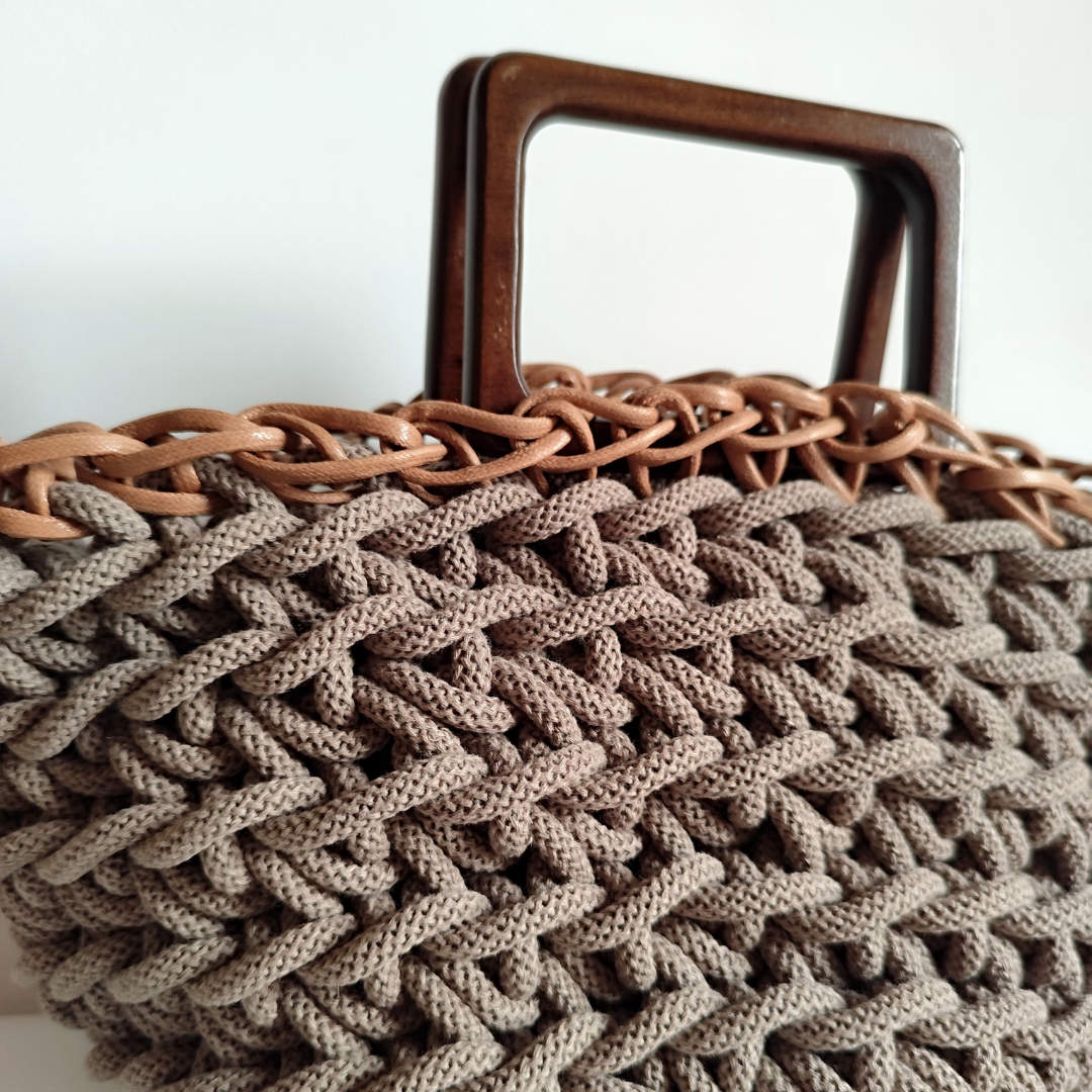 Macrame Spaghetti kit borsa Roma color talpa