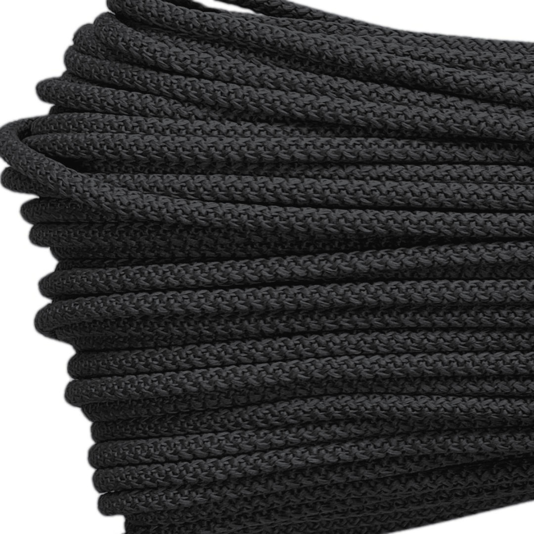 Macrame Spaghetti corda_6mm_nero_corda per cucire in poliestere