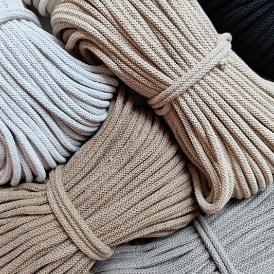 Macrame Spaghetti corda 7 mm cotone con anima