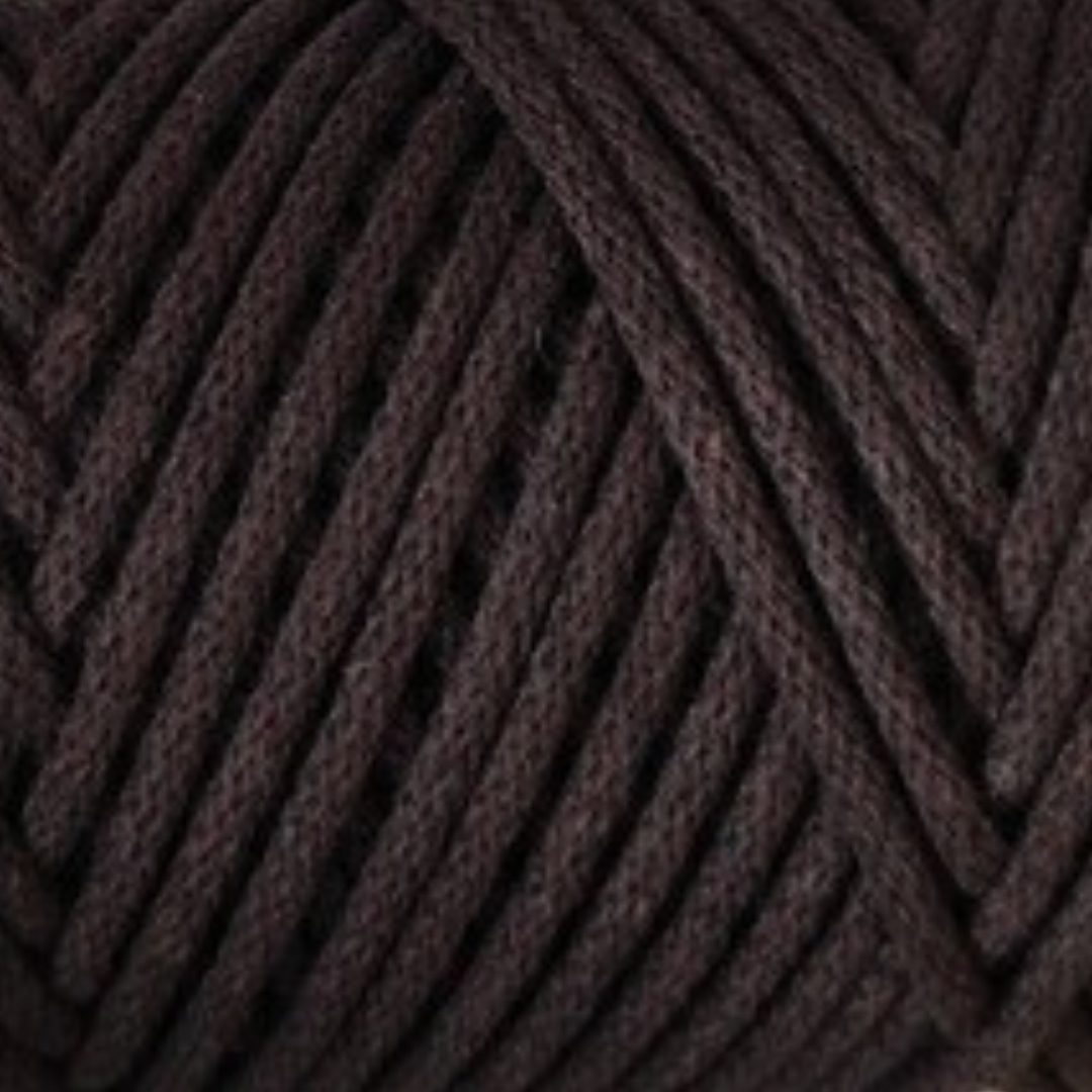 Mcrame Spaghetti corda braided colore cioccolato 4 mm per uncinetto e macrame