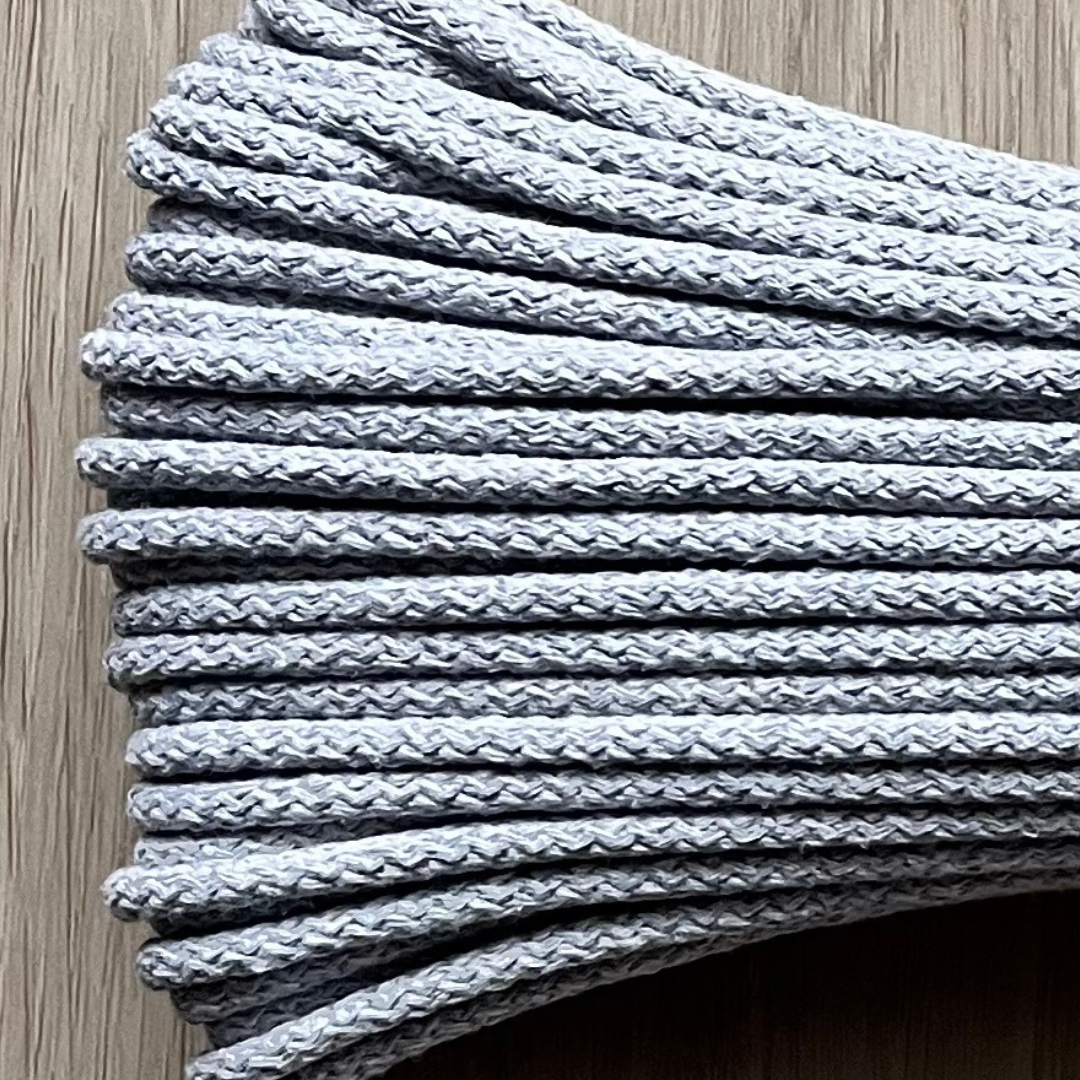 Macrame Spaghetti corda per macchina da cucire 5 mm colore grigio cotone