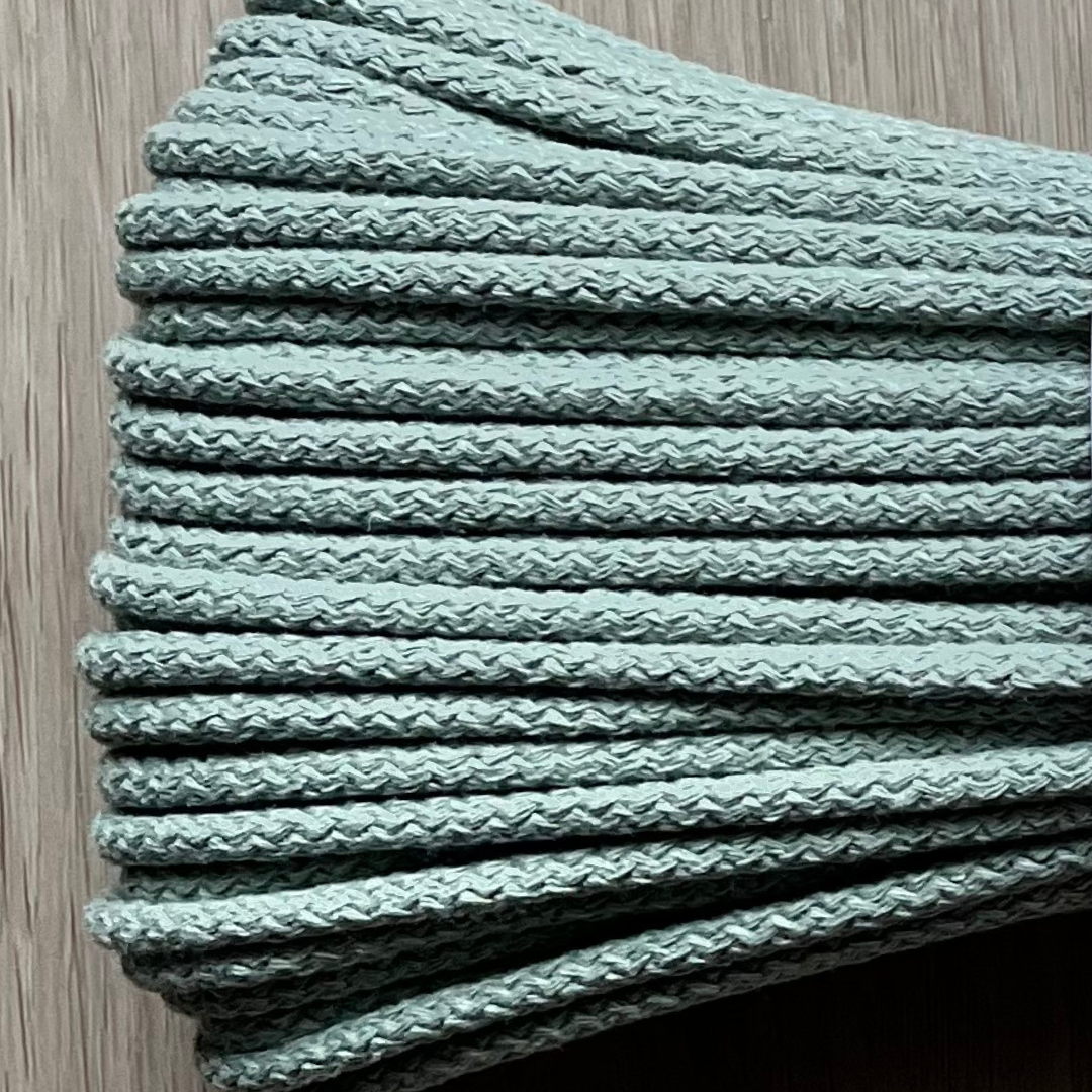 Macrame Spaghetti corda per macchina da cucire 5 mm colore salvia cotone