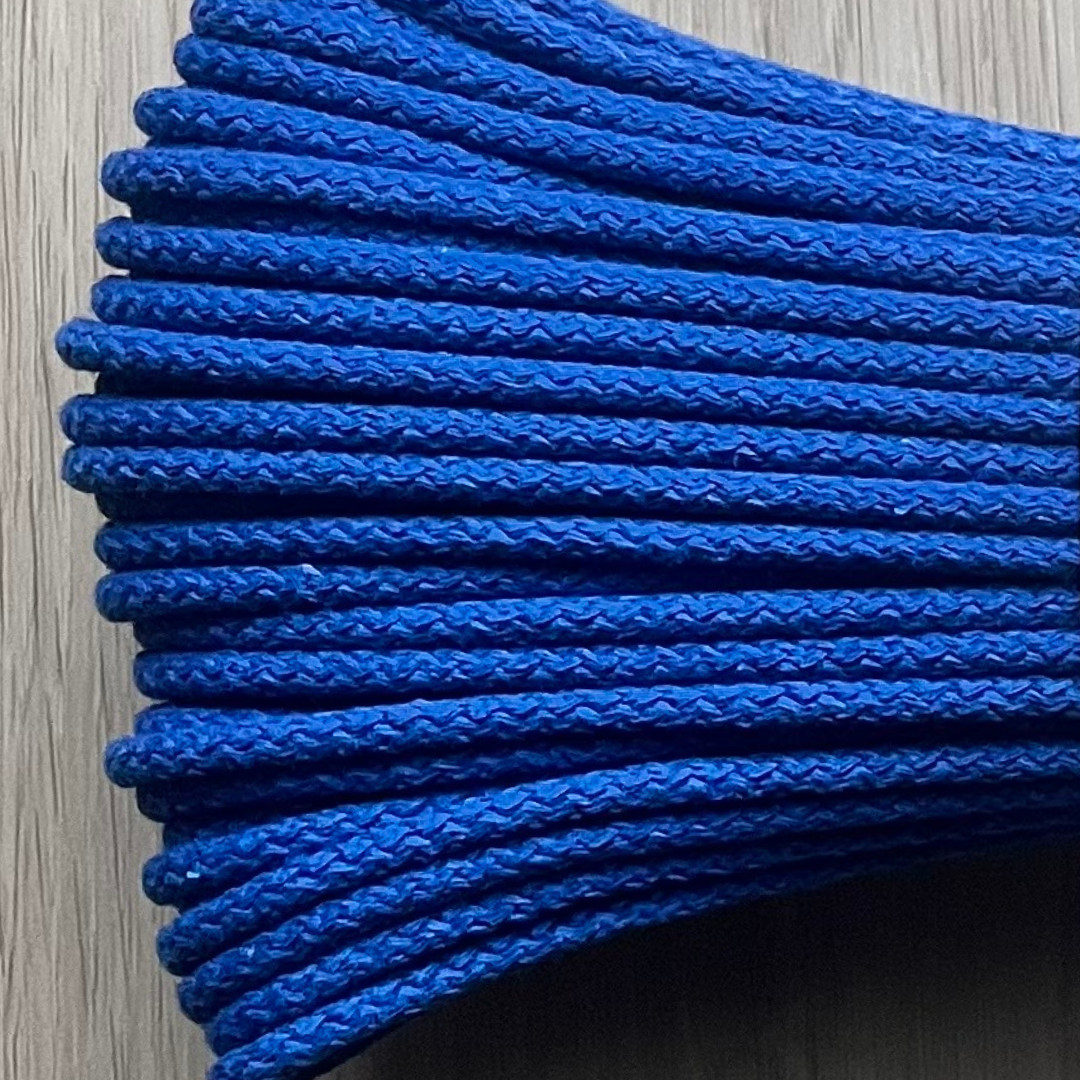 Macrame Spaghetti corda per macchina da cucire 5 mm di cotone con anima in poliestere blu lapis