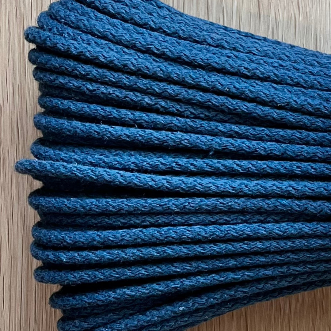 Macrame Spaghetti corda per macchina da cucire 5 mm di cotone con anima in poliestere petrolio