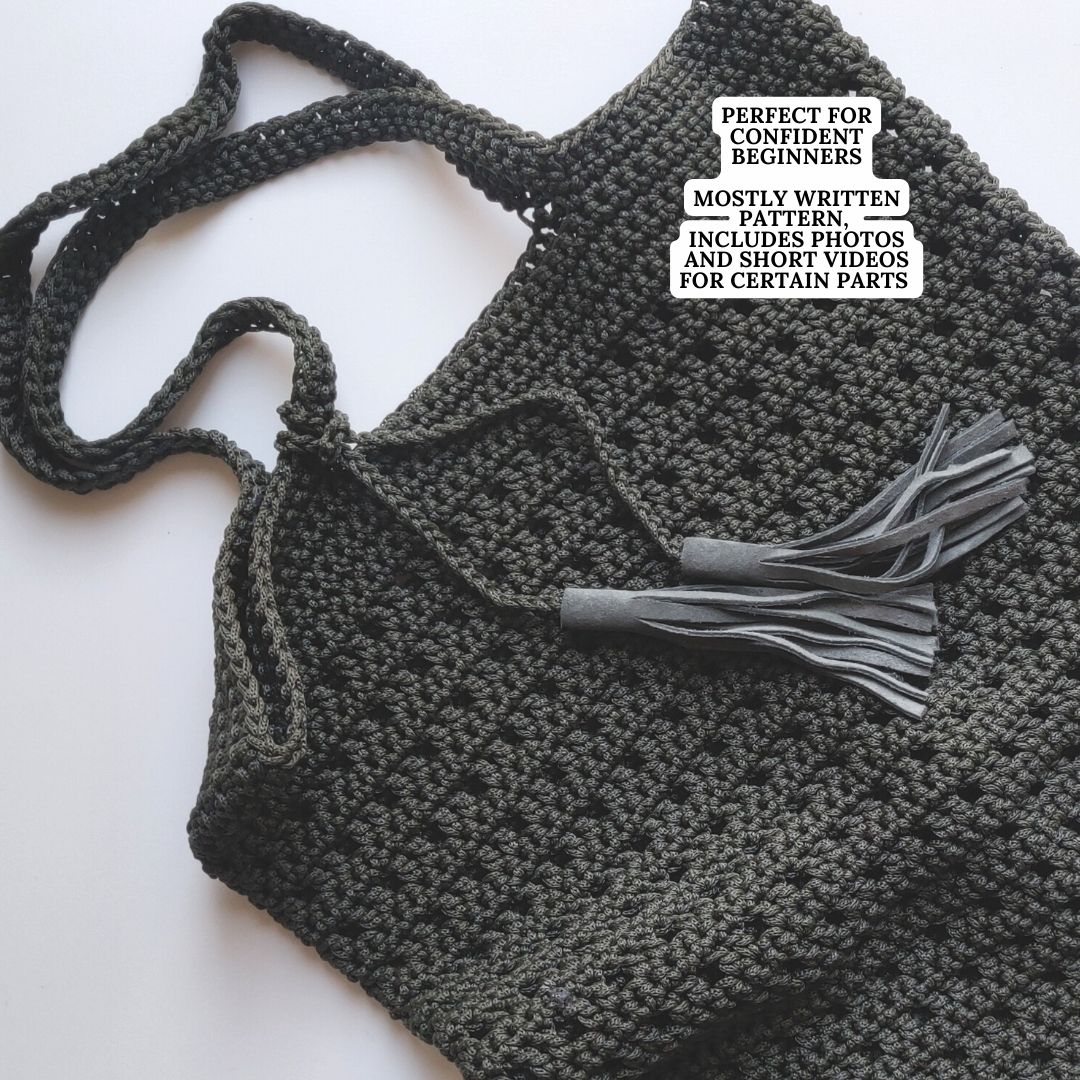 Crochet Net Bag Pattern "Monza" - ENGLISH