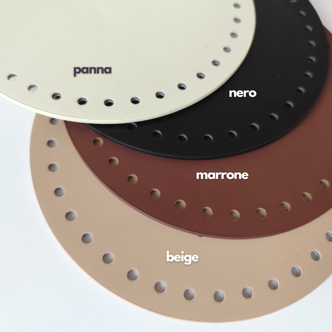 Round Vegan Leather Bag Base | 18 cm diameter