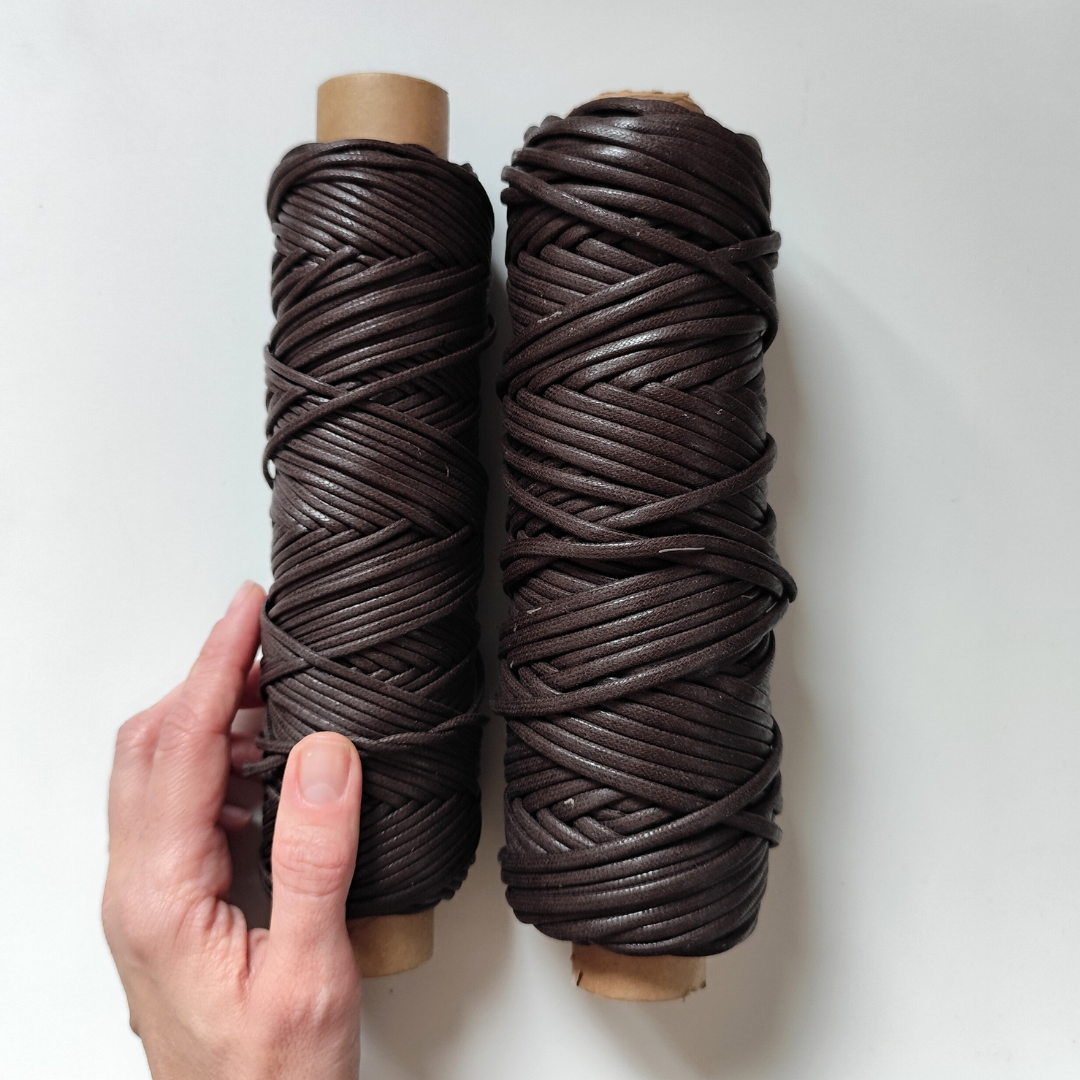 Waxed Cord | Chocolate - 2.5 mm, 3.5 mm