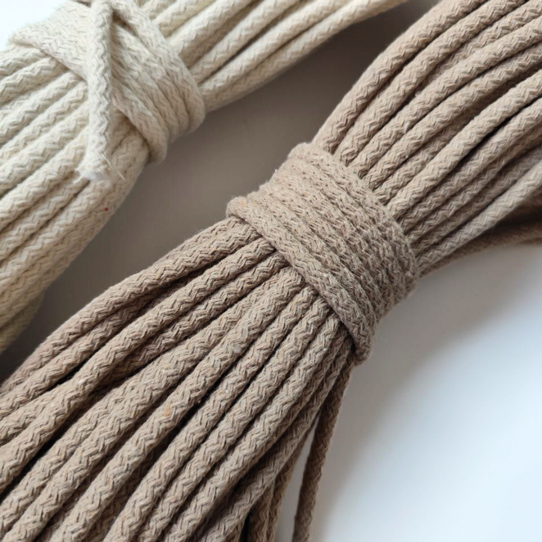 6mm Braided Cotton Cord with Core