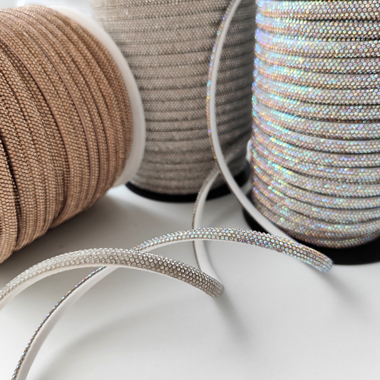 Rhinestone Half Cord | 7 mm  Base