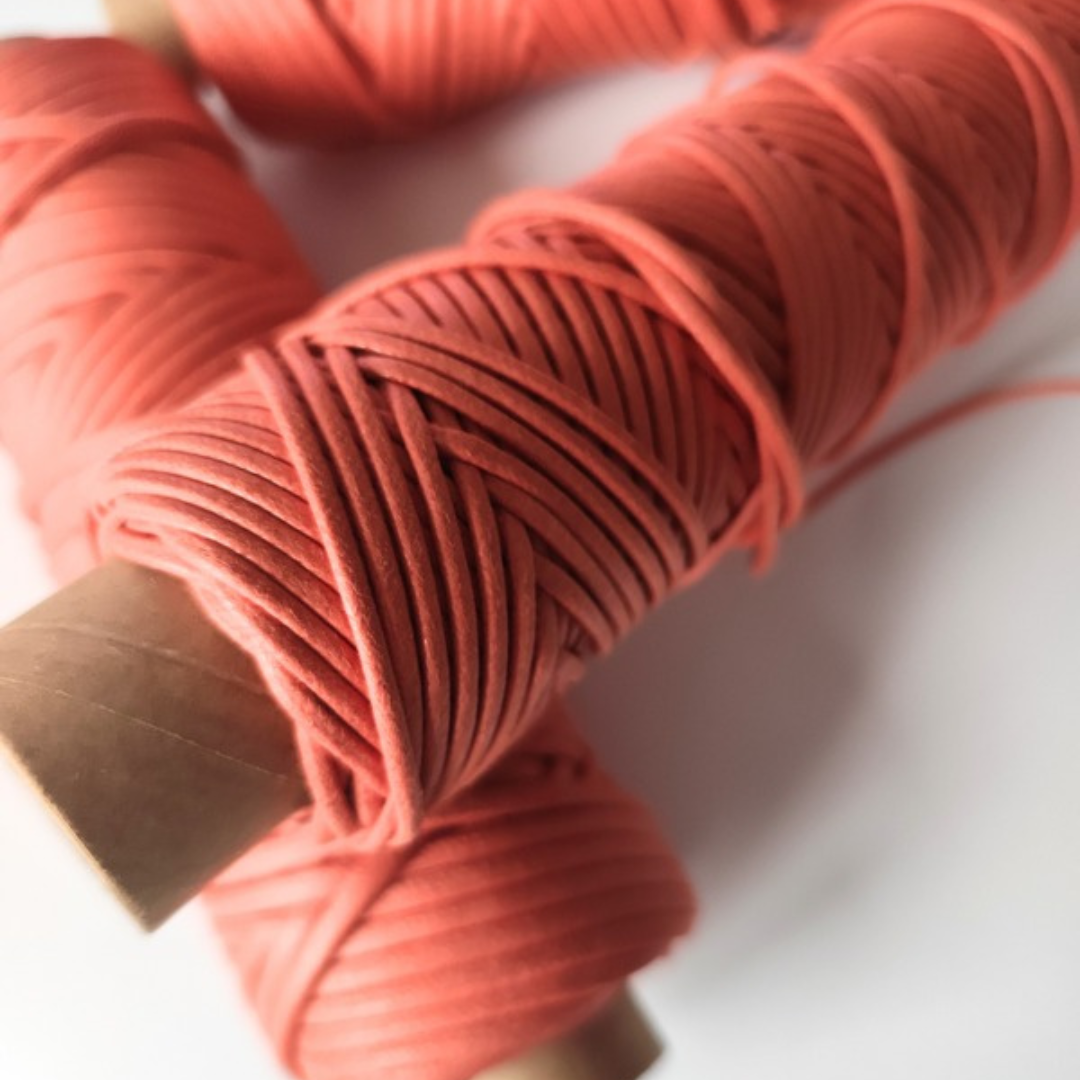 Cordoncino cerato in cotone | Zucca & Caffè Latte 2.5 mm, 3.5 mm 
