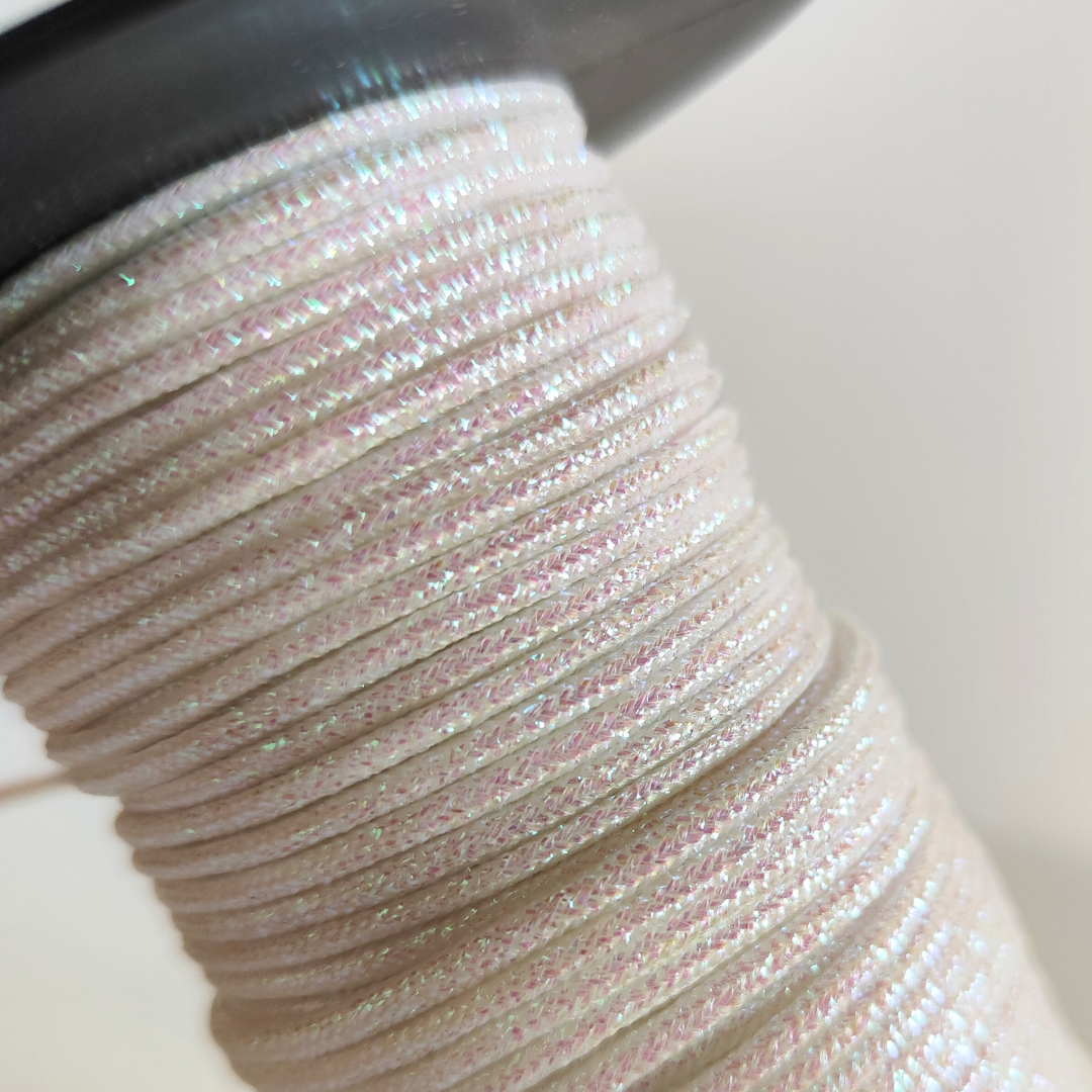 3mm Iridescent Lurex Braided Cord | 50 meters