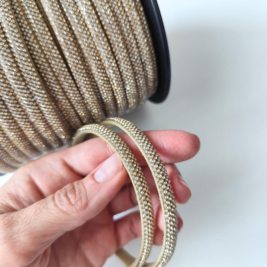 Rhinestone Half Cord | 7 mm  Base