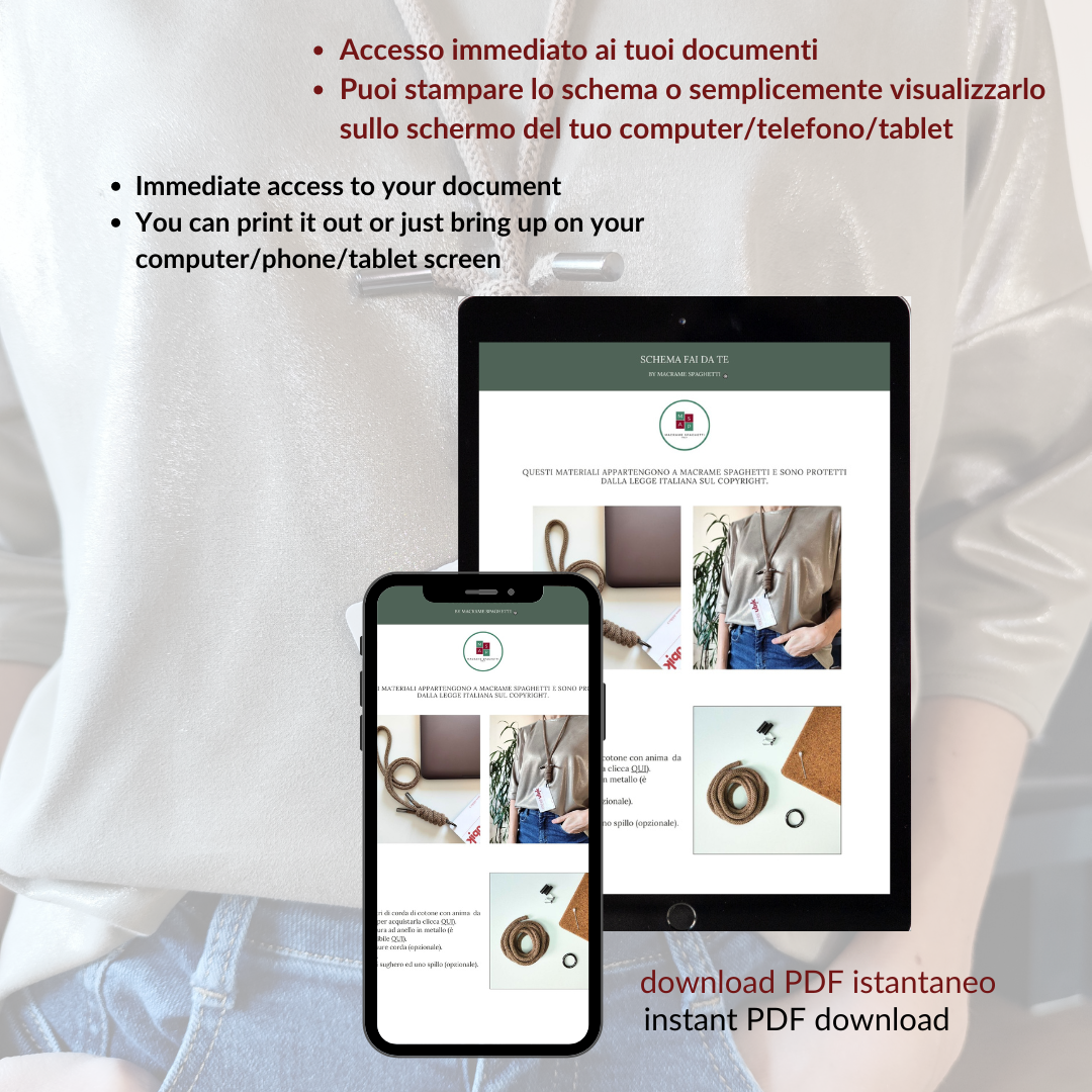 Schema Porta Badge Macramè - PDF - ITALIANO 