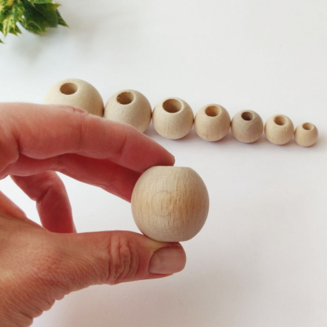 Wooden Beads with Large Holes – Macrame Spaghetti