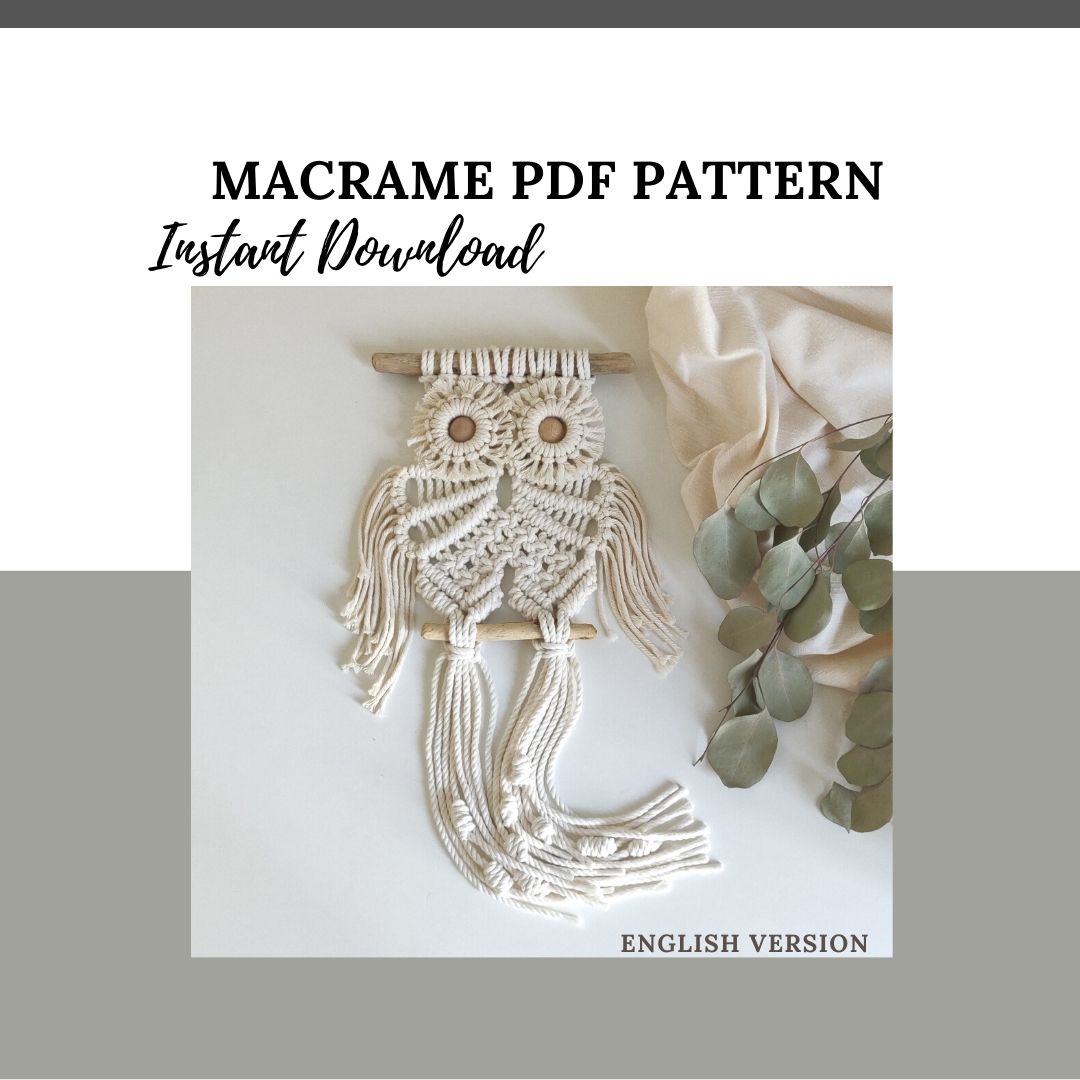 Macrame Owl - PDF Download - ENGLISH