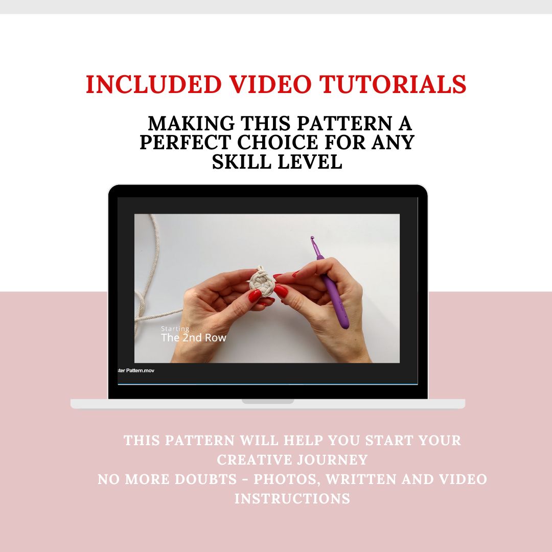 Crochet Coaster - Written Pattern in ENGLISH with Video Tutorial